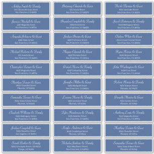 Sticker Classic Simple Script Mariage Nom d'invité Adresse