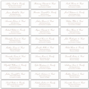 Sticker Classic Simple Script Mariage Nom d'invité Adresse