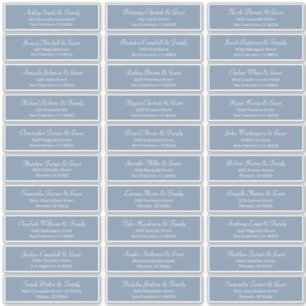 Sticker Classic Simple Script Mariage Nom d'invité Adresse