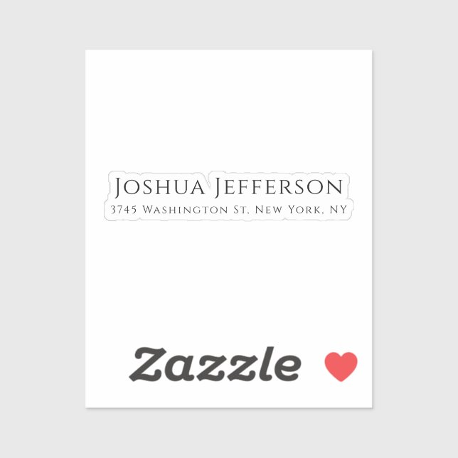 Sticker Classical Professional Creative Plain Black White (Feuille)