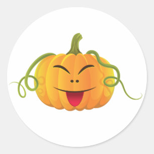 Sticker classique Citrouille d'Halloween jack-o-la