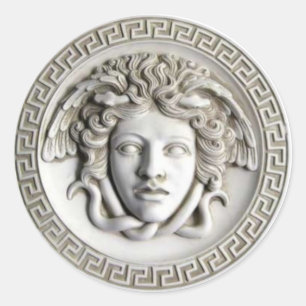 Sticker classique Medusa de Rondanini (Cameo White