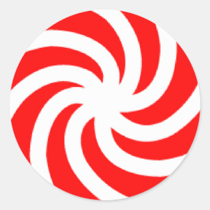 Sticker classique rond à menthe poivrée