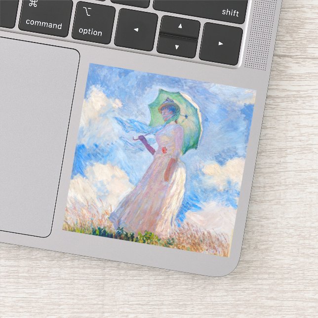 Sticker Claude Monet - Femme avec Parasol face à gauche (Détail)