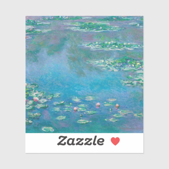Sticker Claude Monet. L'Eau Est Nichée. Impressionnisme fr (Feuille)