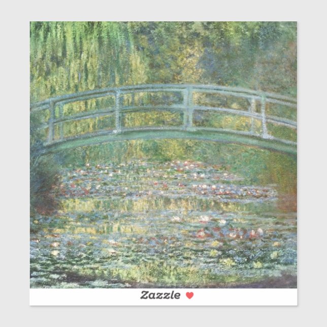 Sticker Claude Monet Pont Japonais Nymphéa Art (Feuille)