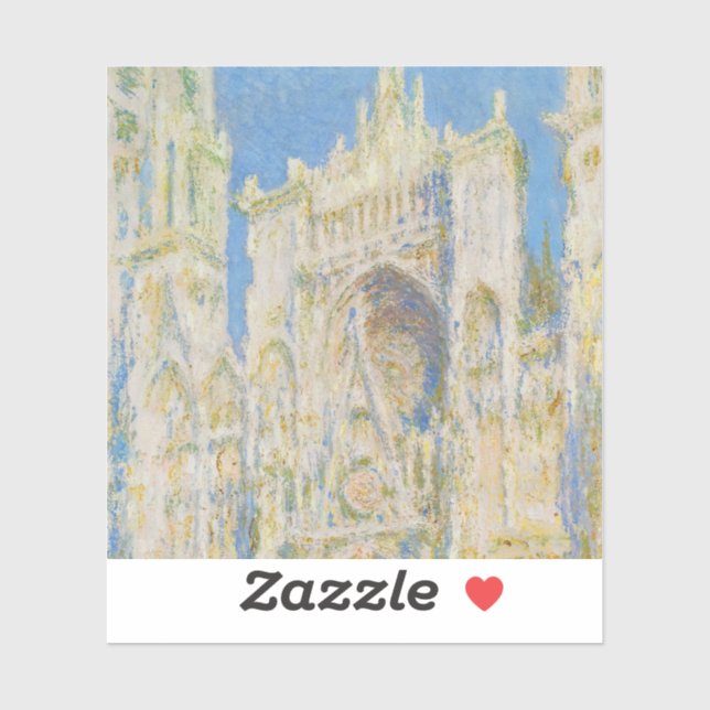 Sticker Claude Monet Rouen Cathedral Portal Morning Light (Feuille)