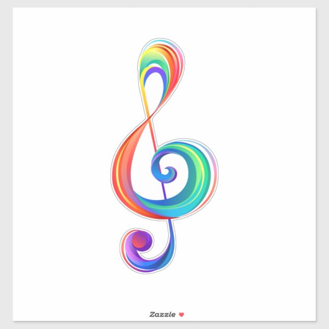Sticker Clé arc-en-ciel (Feuille)