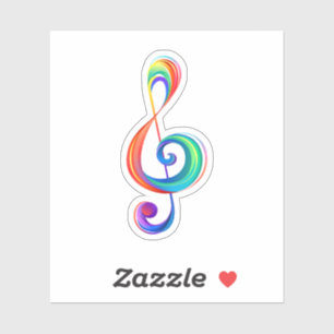 Sticker Clé arc-en-ciel