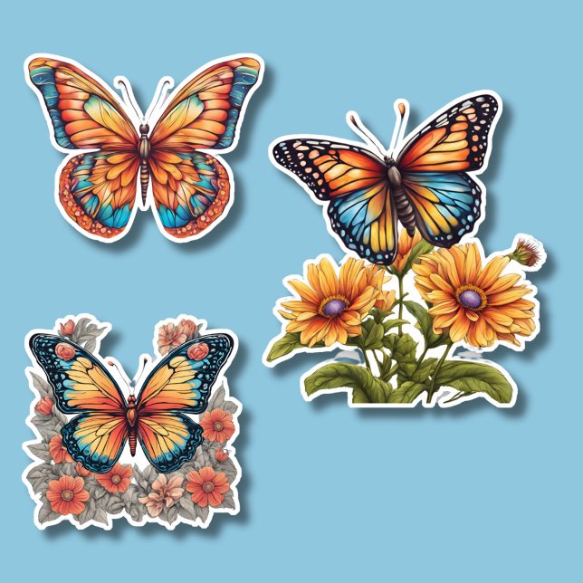 Sticker Clé de papillon délicate étanche (Créateur téléchargé)