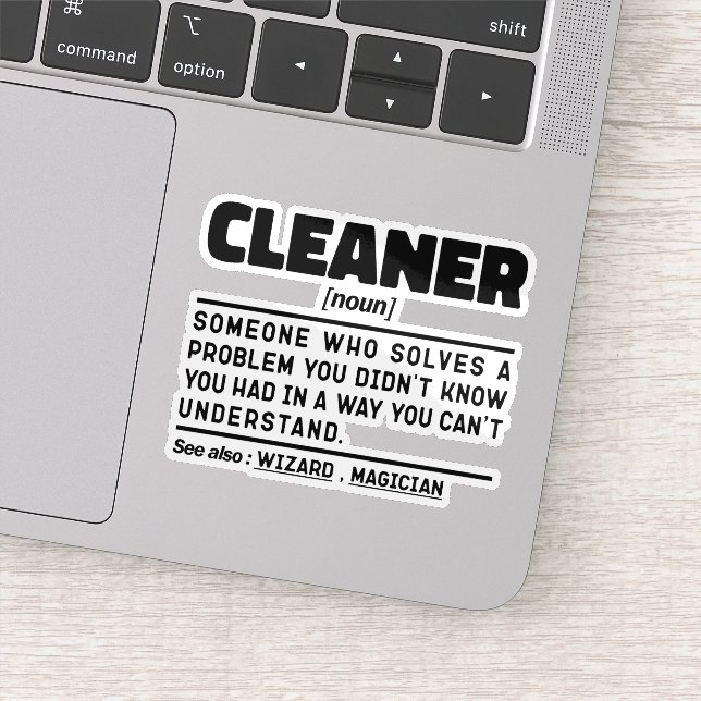 Sticker Cleaner Noun Anniversaire Sayday Cool Job (Détail)