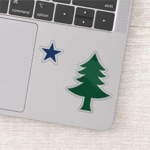 Sticker Clear Drapeau Maine 1901