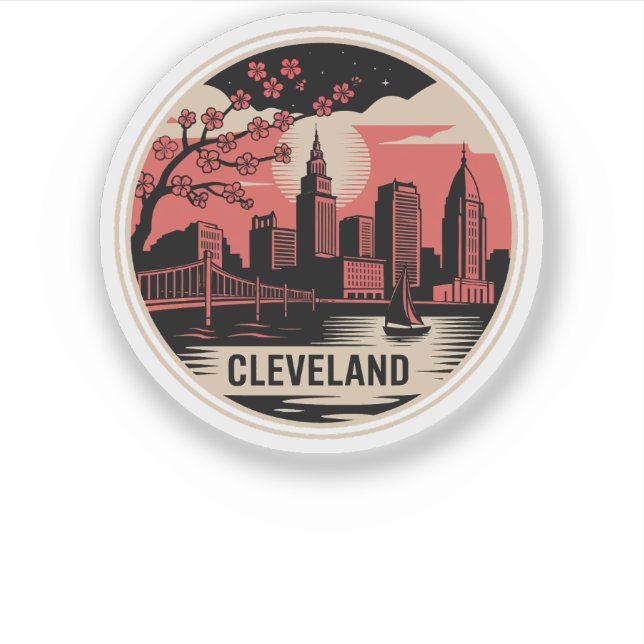 Sticker Cleveland City Ohio USA (Devant)