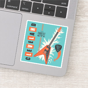 Sticker Cleveland Ohio   Guitare électrique