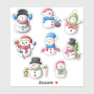 Sticker Clipart de la sublimation de l'homme des neiges