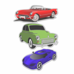 Sticker Clipart de voitures classiques et sportives
