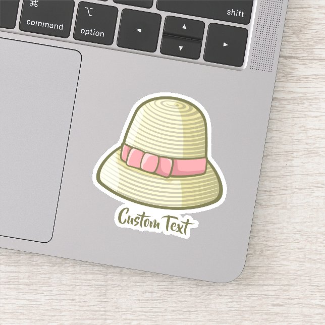 Sticker Cloche Casquette jaune (Détail)