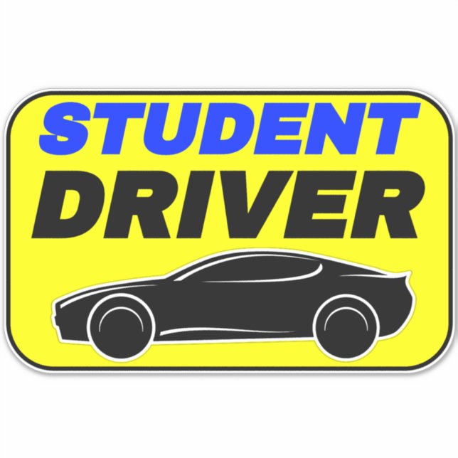 Sticker Clôture de la fenêtre du conducteur étudiant (Devant)
