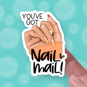 Sticker Clou Mail Cute Nailfie Poignée Poignée Petite entr