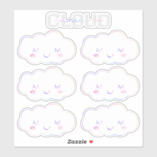 Sticker Cloud Neuf filles 9e fête d'anniversaire Kawaii