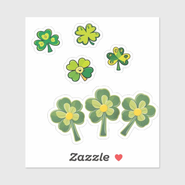 Sticker Clover irlandais (Feuille)