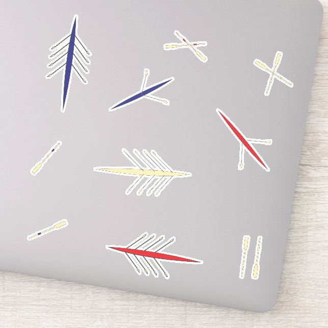 Sticker Club d'aviron bleu rouge (Détail)