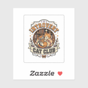Sticker Club de chat introverti Chat introverti Anti socia