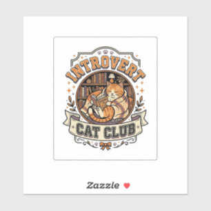 Sticker Club de chat introverti Chat introverti Anti socia