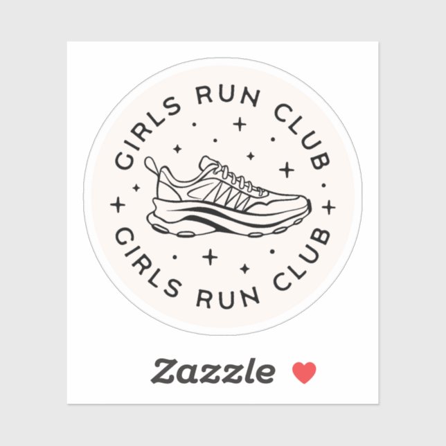 Sticker Club de course pour filles (Feuille)