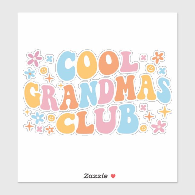 Sticker Club de grand-père cool III (Feuille)