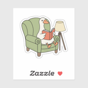 Sticker Club de lecture Silly Goose Cozy Goose Lecture Boo