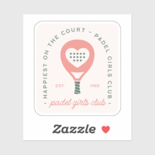 Sticker Club de padel filles esthétique rose