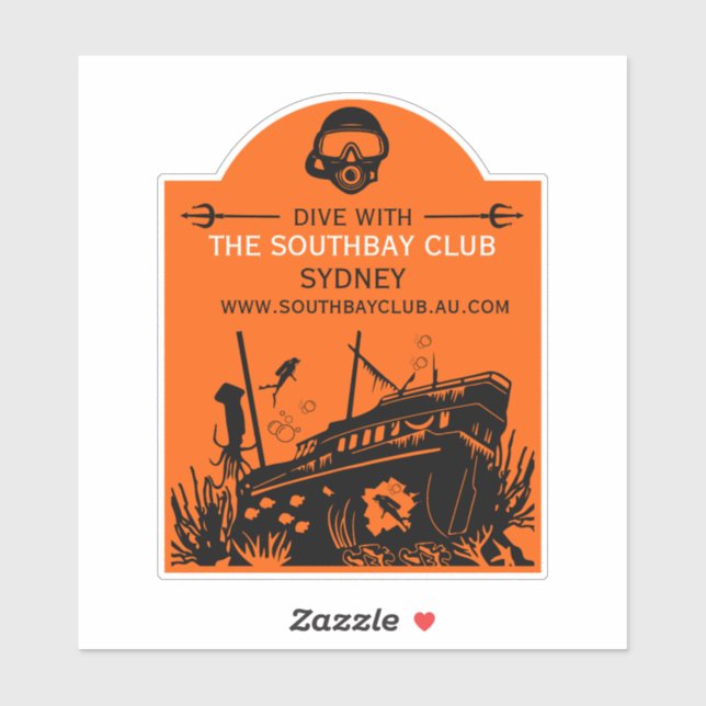 Sticker Club de plongée nautique (Feuille)