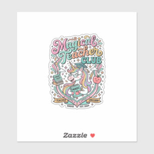 Sticker Club de professeur magique de licorne Kawaii Marke