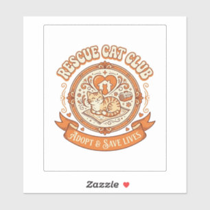 Sticker Club de sauvetage de chats Sauvetage de chats Adop