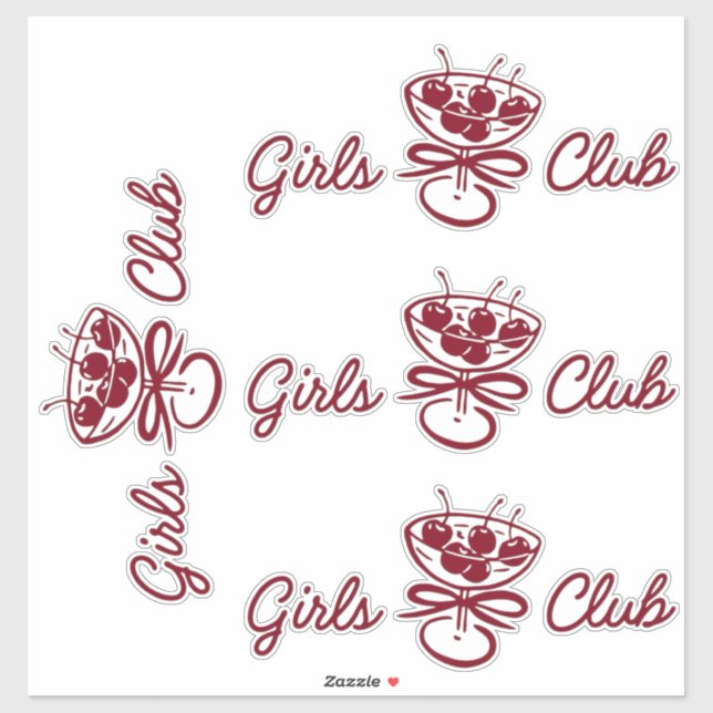 Sticker Club des Filles (Feuille)
