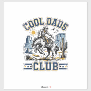 Sticker Club des papas cools conception de chemise Western