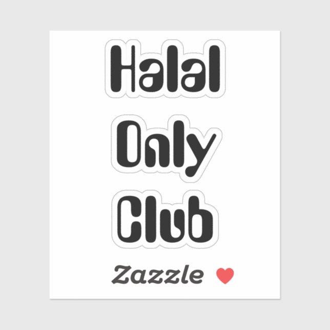 Sticker Club Halal Only (Feuille)