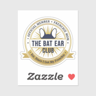 Sticker Club Oreille de Chauve-Souris Bouledogue Français 