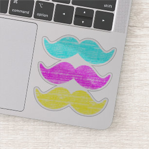 Sticker CMY Mustaches (style presse-lettres)