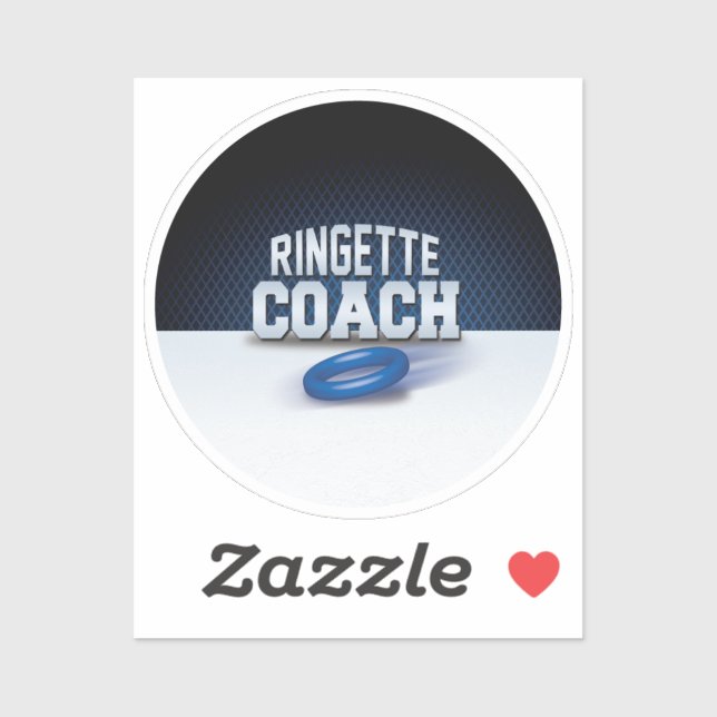 Sticker 'Coach Ringette' (Feuille)