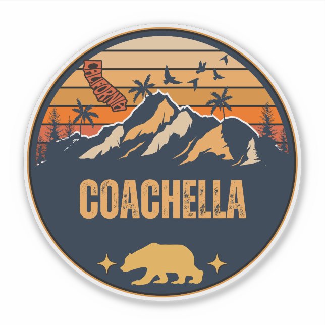 Sticker Coachella, Californie (Devant)