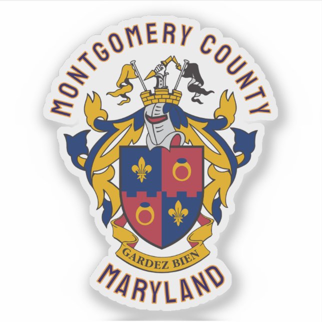 Sticker Coat of Arms of Montgomery County, Maryland (Devant)