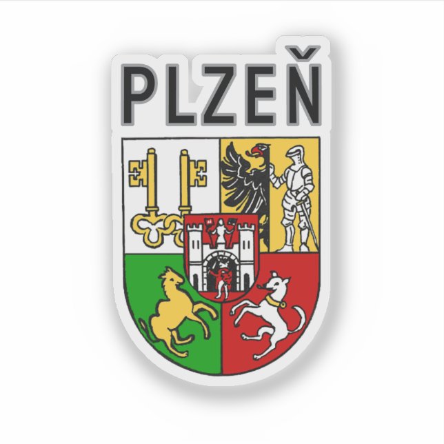Sticker Coat of Arms of Plzeň, Czech Republic (Devant)