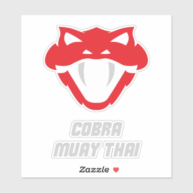 Sticker Cobra Muay Thai Martial Arts (Feuille)