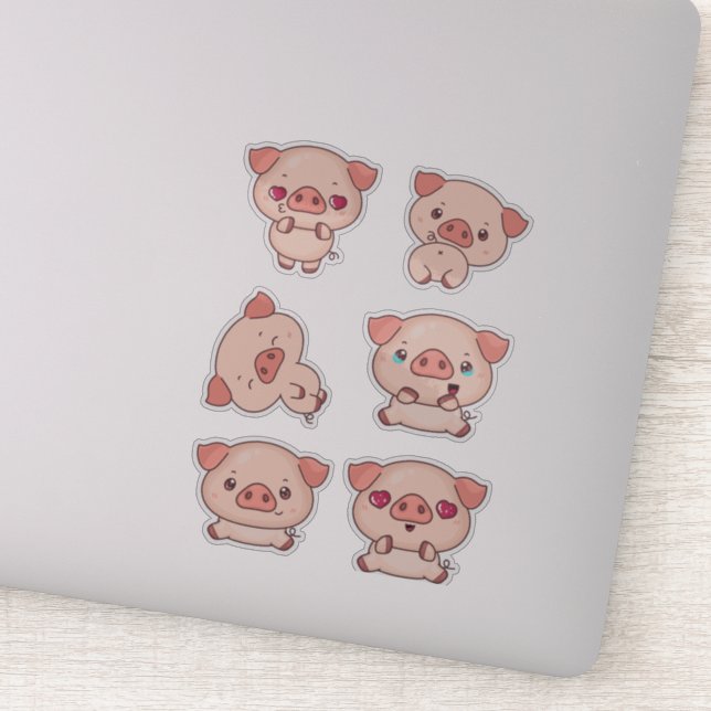 Sticker Cochon Charmant pour les Enfants et les Amateurs d (Détail)