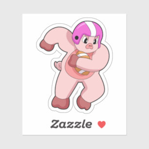 Sticker Cochon de football