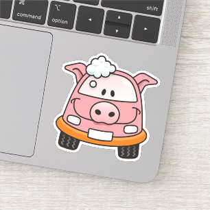 Sticker Cochon de lavage de voiture