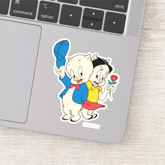 Sticker Cochon de porc et Petunia