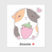 Cochon d'Inde Mignon et Fraise Doodle